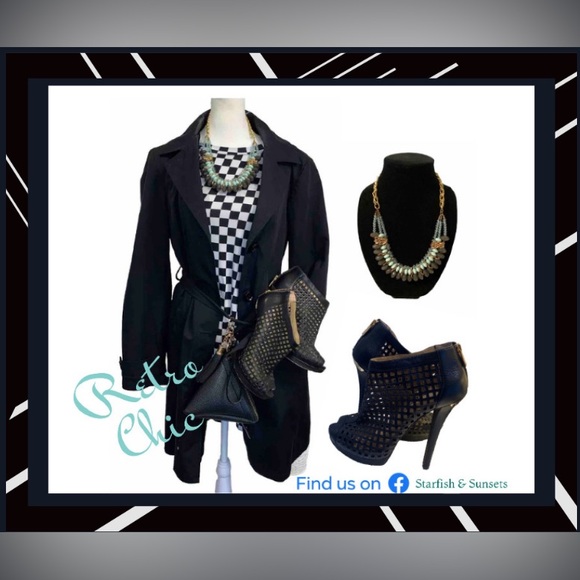 Forever 21 Black White Checkerboard Print Mini T-Shirt Dress-Size M - Picture 4 of 17